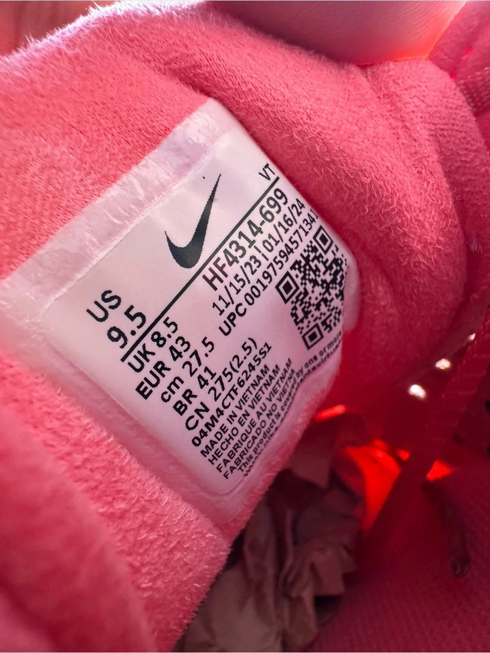 Nike Women's Lunar Running Shoes - Pink and Black